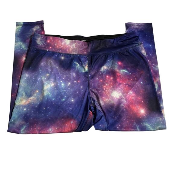 Zone Pro Womens Plus 3X Space Star Leggings Blue Purple Celestial Galaxy Cosmos - Picture 3 of 8
